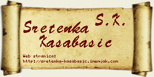 Sretenka Kasabašić vizit kartica
